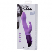 Нереалистичный вибратор Love to Love Hello Rabbit, силикон, фиолетовый, 24,5 см.