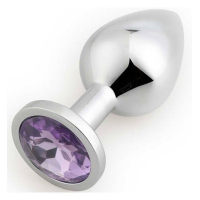 Play Secrets Rosebud Butt Plug Medium, серебристый/светло-фиолетовый. Средняя анальная пробка с крис