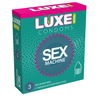 Презервативы текстурированные с рифленой поверхностью LUXE ROYAL Sex Machine