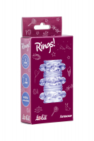 Lola Toys Rings Armour, фиолетовая. Стимулирующая насадка на пенис