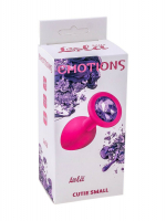 Lola Toys Emotions Cutie Small, розовая. Анальная пробка с пурпурным кристаллом