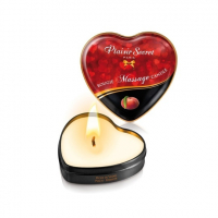 Plaisirs Secrets Massage Candle Heart Vine Peach, 35мл. Свеча массажная с ароматом Персик