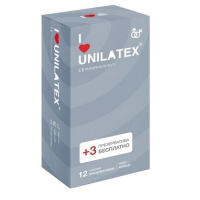 Презервативы Unilatex Ribbed 12+3 шт в подарок