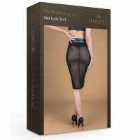 Юбка-карандаш с полупрозрачной попой из материала wet look (My Shadow) (S/M)