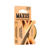 Презервативы MAXUS 2000 Amazing Dots №3 в железном кейсе, точечные, 3 шт