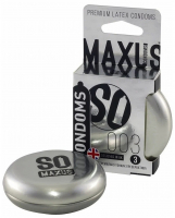 Экстремально тонкие презервативы в железном кейсе MAXUS Extreme Thin - 3 шт.